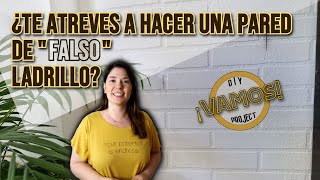 Cómo HACER una PARED de LADRILLO quotFALSOquot  ¿TE ATREVES  DIY  👩‍🔧BRICOPOWER 🧰✨ [upl. by Elane269]