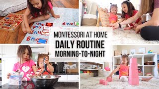 MONTESSORI AT HOME Our ENTIRE DAILY Routine  Montessori Homeschool for Toddler amp Preschooler [upl. by Corrina]