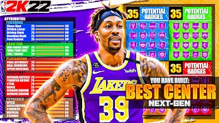 NBA 2K22 Best Center Build The Best Rep Build Best Badges Best Jumpshot Shooting 2 Way Facilitator [upl. by Alat431]