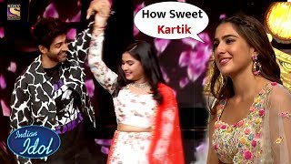 Indian Idol 11Sara Ali Khan Impressed to See Kartik Aryan SRK Style Dance with Ankona  Best Mmnts [upl. by Kantos]