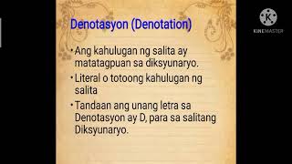 Denotasyon at Konotasyon [upl. by Marcel347]