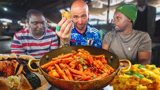 Kenyas BIGGEST MARKET STREET FOOD and CHAPATI in Muthurwa Market Nairobi [upl. by Enorahs]