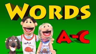 Words A  C  Spell Apple Alligator Alphabet Bells Bat Beep Chicken Car Cake [upl. by Raimes413]