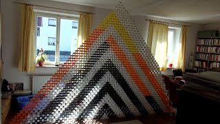 Former world record  Biggest 2D domino pyramid [upl. by Phylys823]