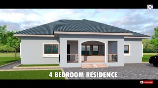 SMALL AND AFFORDABLE HOUSE DESIGN 4 BEDROOM RESIDENCE [upl. by Akanke391]