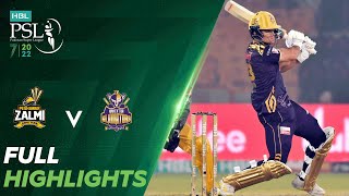 Full Highlights  Peshawar Zalmi vs Quetta Gladiators  Match 22  HBL PSL 7  ML2T [upl. by Sedicla240]