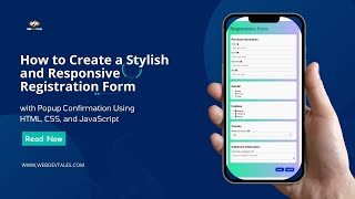 How to Create a Stylish and Responsive Registration Form with Popup Confirmation Using HTML CSS JS [upl. by Honeywell]