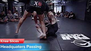 NO GI BJJ Headquarters Passing Knee Slices [upl. by Duvall]