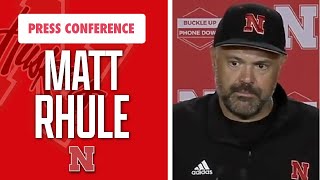 Nebraska football Head Coach Matt Rhule speaks to the media after Huskers win season opener vs UTEP [upl. by Hanako]