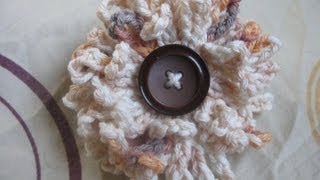 Crochet Flower Barrette Tutorial [upl. by Assille]