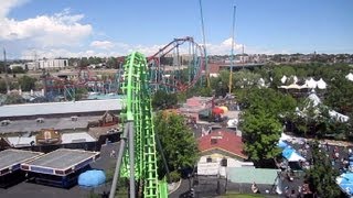 Sidewinder front seat onride HD POV Elitch Gardens [upl. by Myrle244]