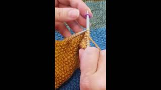 Le point damier 3e vidéo de  du châle multipoints au tricot à laiguille [upl. by Ambie558]