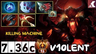 Shadowmire Shadow Fiend Pos 1  Killing Machine  v1olent  736c  Immortal Dota [upl. by Nauqit]