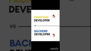 Frontend vs backend developer  IT developer career future educational job vs shortvideo ☺️🤍 [upl. by Chilson318]