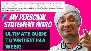 How to write a killer UCAS personal statement for uni with real examples for optometry [upl. by Saxon]