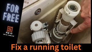 How to Quickly FIX a Running Toilet with push button [upl. by Weisbart]