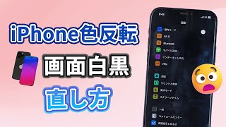 【一発解消】iPhone色反転？画面白黒？試すべき直し方 [upl. by Huskamp]