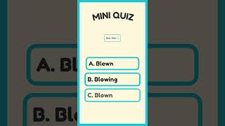 MINI QUIZ  FIND THE CORRECT VERB 3 [upl. by Flip]