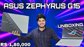 ASUS ZEPHYRUS G15 2021 LAPTOP UNBOXING IN HINDI MY FIRST IMPRESSIONS 4K BEST LAPTOP MONEY CAN BUY [upl. by Alyakem]