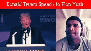 Donald trump said big thing about elon musk  donald trump speech  usa president trump  elon musk [upl. by Richma]