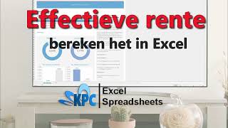 Effectieve rente  bereken het in Excel ✅ [upl. by Gambell136]