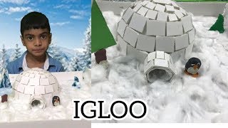 How To Make IGLOO For School Project  DIY Igloo  Ep 69 [upl. by Laamak]