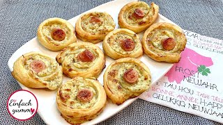 Fingerfood für Silvester 🎆 BlätterteigKäseRöllchen schnell amp einfach Thermomix® TM5TM6 [upl. by Zoha]