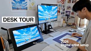 Digital Artist Studio Desk Tour 2024 [upl. by Willman]