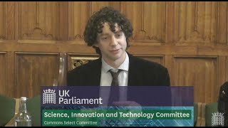 Merlin Sheldrake talks about fungi to the UK Parliament Science Technology amp Innovation Committee [upl. by Veedis198]