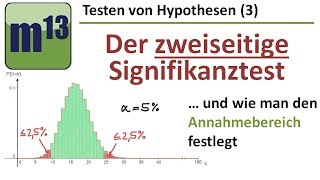 Testen von Hypothesen 3 beidseitiger Signifikanztest [upl. by Audrit]