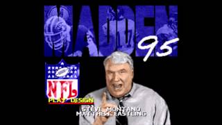 Madden NFL 95 Intro SNES Introduction [upl. by Ardnohsal]