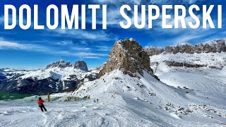 Dolomiti Superski — Skiing Across The Italian Dolomites From Val Gardena To Cortina [upl. by Aihsenat943]