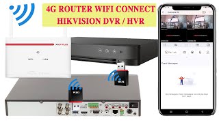 Hikvision dvr hvr wifi dongle connect 4g sim router setup CPPLUS 4G Modem connect wifi hikvsion DVR [upl. by Depoliti986]