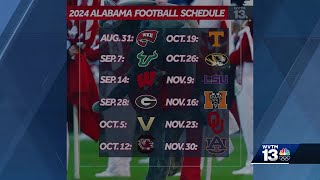 The SEC reveals Alabama and Auburns 2024 football schedules [upl. by Amsa]