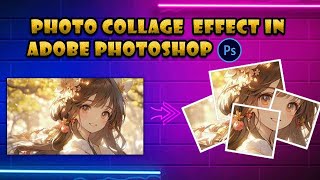 Easy Photo Collage Effect In Adobe Photoshop  40 Seconds Tutorial [upl. by Ajin]