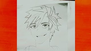 Anime boy drawingAnime face drawingHow to draw Animeeasy and step by step [upl. by Divadnhoj]