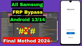 All Samsung FRP Bypass 2024 Android 1314  Without Test Point No 0  Final Method 2024 [upl. by Atinahc838]