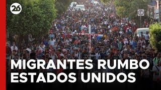 Una nueva caravana de migrantes parte a Estados Unidos  26Global [upl. by Yrellam]