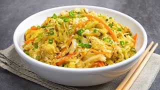 EASY DINNER in 25 Minutes Asian Style EGG FRIED CABBAGE  Cabbage Egg FRY Recipe by Always Yummy [upl. by Najtsirk65]