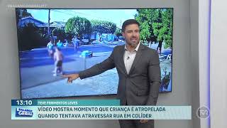 Vídeo mostra momento que criança é atropelada quando tentava atravessar a rua em Colíder [upl. by Fennessy]