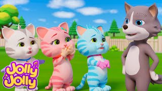 Three little kittens  More  The Cat and Wolf  Jolly Jolly  Learn and Play  Nursery Rhymes [upl. by Atiras]