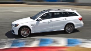 2014 MercedesBenz E63 S AMG Wagon Hot Lap  2013 Best Drivers Car Contender [upl. by Teyugn]