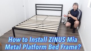 How to Install ZINUS Mia Metal Platform Bed Frame [upl. by Seften]