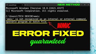 Fix wmic Is Not Recognized As An Internal Or External Command Operable Program Or Batch File [upl. by Asilrac]