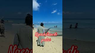 Ngeruk ikan di pantai pake jaring ribuanikan jaring pantai fishing [upl. by Pinebrook654]