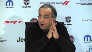 Sergio Marchionne 2014 NAIAS Broadcast Briefing Highlights [upl. by Assyle]