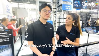 Introducing the Industrys TALLEST Robot Live from CeMAT 2023🤔 [upl. by Riane]