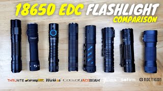 8 Awesome 18650 EDC Flashlight Compared EMISAR vs ARMYTEK v ACEBEAM v THRUNITE v SOFIRN [upl. by Gilli]