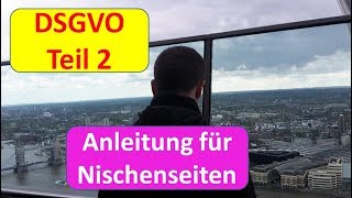 DSGVO für Nischenseiten  10 Schritte Anleitung [upl. by Animahs]