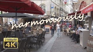 Nantes Morning Walk through Old City  France 4K Travel Channel [upl. by Kcinom]